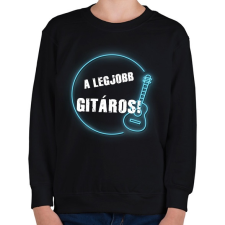 PRINTFASHION A legjobb gitáros - Gyerek pulóver - Fekete gyerek pulóver, kardigán