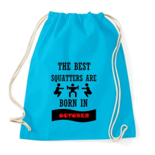 PRINTFASHION A legjobb guggolók októberben születnek - Sportzsák, Tornazsák - Surf blue tornazsák