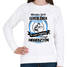 PRINTFASHION A legjobb hegesztő - Női pulóver - Fehér női pulóver, kardigán