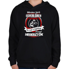 PRINTFASHION A legjobb hegesztők - Gyerek kapucnis pulóver - Fekete gyerek pulóver, kardigán