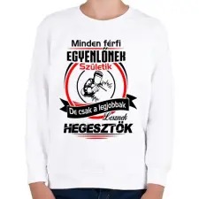 PRINTFASHION A legjobb hegesztők - Gyerek pulóver - Fehér gyerek pulóver, kardigán