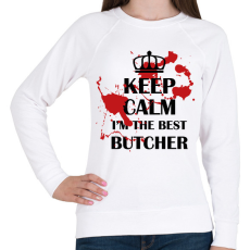 PRINTFASHION A legjobb hentes vagyok - Női pulóver - Fehér