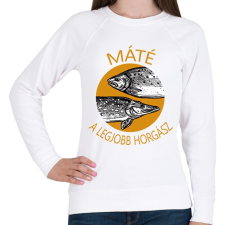 PRINTFASHION A legjobb horgász - névvel - Női pulóver - Fehér női pulóver, kardigán