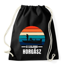 PRINTFASHION A legjobb horgász - Sportzsák, Tornazsák - Fekete tornazsák