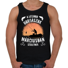 PRINTFASHION a legjobb horgászok - Férfi atléta - Fekete atléta, trikó