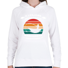 PRINTFASHION A legjobb horgászok márciusban születnek - Női kapucnis pulóver - Fehér