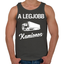 PRINTFASHION A legjobb kamionos - Férfi atléta - Sötétszürke atléta, trikó