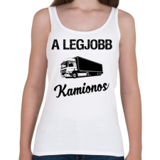 PRINTFASHION A legjobb kamionos - Női atléta - Fehér női trikó