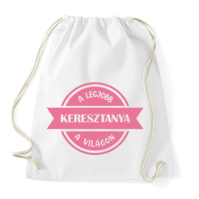 PRINTFASHION A legjobb keresztanya a világon - Sportzsák, Tornazsák - Fehér tornazsák