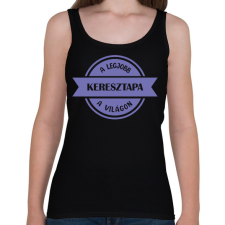 PRINTFASHION A legjobb keresztapa a világon - Női atléta - Fekete női trikó
