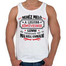 PRINTFASHION A legjobb kőművesnek lenni - Férfi atléta - Fehér atléta, trikó