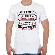 PRINTFASHION A legjobb kőművesnek lenni - Férfi póló - Fehér férfi póló