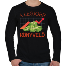 PRINTFASHION A legjobb könyvelő - Férfi hosszú ujjú póló - Fekete férfi póló