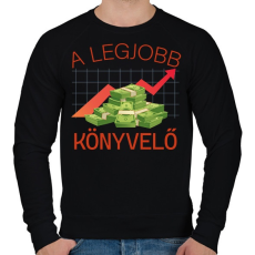 PRINTFASHION A legjobb könyvelő - Férfi pulóver - Fekete
