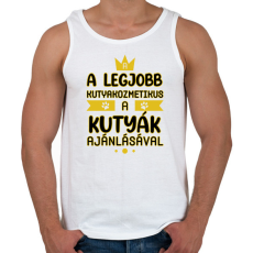 PRINTFASHION A legjobb kutyakozmetikus - Férfi atléta - Fehér