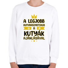 PRINTFASHION A legjobb kutyakozmetikus - Gyerek pulóver - Fehér gyerek pulóver, kardigán