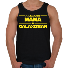 PRINTFASHION A legjobb mama a galaxisban - Férfi atléta - Fekete atléta, trikó