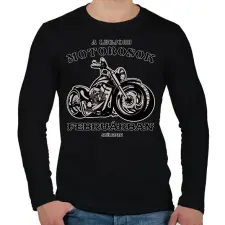 PRINTFASHION a legjobb motorosok - Férfi hosszú ujjú póló - Fekete férfi póló