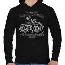 PRINTFASHION a legjobb motorosok - Férfi kapucnis pulóver - Fekete női pulóver, kardigán
