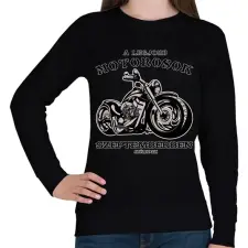 PRINTFASHION a legjobb motorosok - Női pulóver - Fekete női pulóver, kardigán