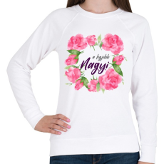 PRINTFASHION A legjobb Nagyi - Női pulóver - Fehér