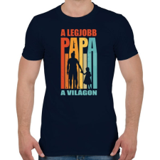 PRINTFASHION A legjobb papa a világon - Férfi póló - Sötétkék férfi póló