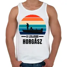 PRINTFASHION A legjobb pecás - Férfi atléta - Fehér atléta, trikó