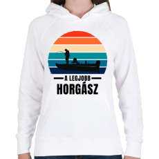 PRINTFASHION A legjobb pecás - Női kapucnis pulóver - Fehér