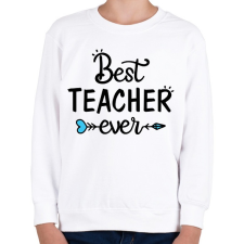 PRINTFASHION A legjobb tanár - Gyerek pulóver - Fehér gyerek pulóver, kardigán
