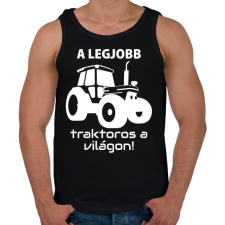 PRINTFASHION A legjobb traktoros a világon! - Férfi atléta - Fekete atléta, trikó