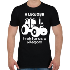 PRINTFASHION A legjobb traktoros a világon! - Férfi póló - Fekete férfi póló