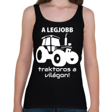 PRINTFASHION A legjobb traktoros a világon! - Női atléta - Fekete női trikó