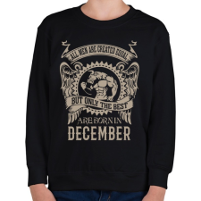PRINTFASHION A legjobbak decemberben születnek - Gyerek pulóver - Fekete gyerek pulóver, kardigán