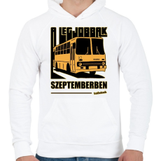 PRINTFASHION A Legjobbak - Férfi kapucnis pulóver - Fehér