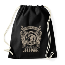 PRINTFASHION A legjobbak júniusban születnek - Sportzsák, Tornazsák - Fekete tornazsák