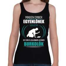 PRINTFASHION A legjobbak lesznek burkolók - Női atléta - Fekete női trikó