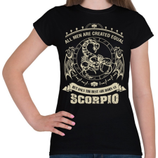 PRINTFASHION A legjobbak skorpiónak születtek - Női póló - Fekete női póló
