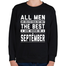 PRINTFASHION A legjobbak szeptemberben születnek - Gyerek pulóver - Fekete gyerek pulóver, kardigán