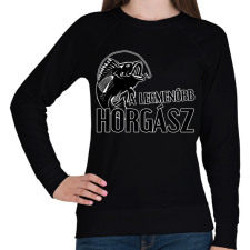 PRINTFASHION A legmenőbb horgász - Női pulóver - Fekete női pulóver, kardigán