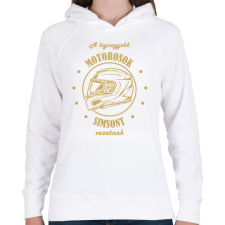 PRINTFASHION A legnagyobb motorosok - Simson - Női kapucnis pulóver - Fehér női pulóver, kardigán