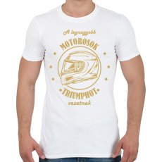 PRINTFASHION A legnagyobb motorosok - Triumph - Férfi póló - Fehér