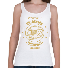 PRINTFASHION A legnagyobb motorosok - Triumph - Női atléta - Fehér női trikó