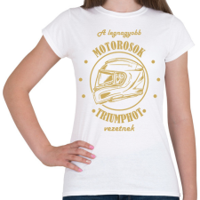 PRINTFASHION A legnagyobb motorosok - Triumph - Női póló - Fehér női póló