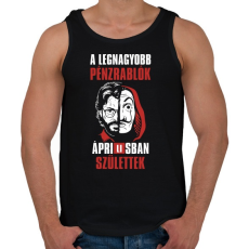 PRINTFASHION A legnagyobb pénzrablók áprilisban születtek - Férfi atléta - Fekete