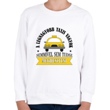 PRINTFASHION A legnagyobb taxis vagyok - Gyerek pulóver - Fehér gyerek pulóver, kardigán
