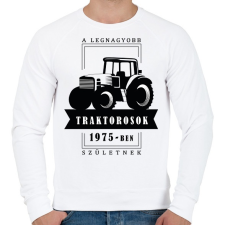 PRINTFASHION A legnagyobb traktorosok - Évszámmal - Férfi pulóver - Fehér férfi pulóver, kardigán