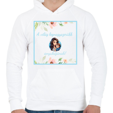 PRINTFASHION A legnagyszerűbb anyukájának - Férfi kapucnis pulóver - Fehér férfi pulóver, kardigán