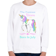 PRINTFASHION A legszebb egyszarvúak júniusban születnek - Gyerek pulóver - Fehér