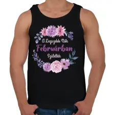 PRINTFASHION A legszebb nők februárban születtek - Férfi atléta - Fekete atléta, trikó