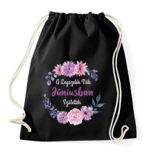 PRINTFASHION A legszebb nők júniusban születtek - Sportzsák, Tornazsák - Fekete tornazsák